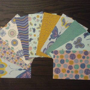 Cartolina estampada de borboleta floral 4x6 pol. para frentes de cartão, cartões de página de bolso