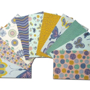 Cartulina estampada de mariposa floral de 4x6 pulgadas para frentes de tarjetas, tarjetas de página de bolsillo