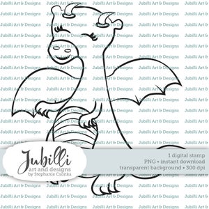 Timbro digitale drago, clipart digitale timbro PNG