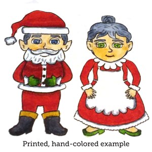 Santa Season Digital Stamp Set, Christmas Digi, PNG Clip Art image 3