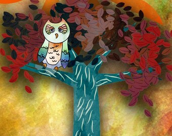 Owl in the Afternoon -  4x6 Giclee Art Print