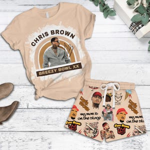 Chris Brown Breezy Bowl XX T-Shirt And Shorts, Chris Brown 11 11 Tour Pajamas, Chris Brown Fan, Chris Brown Concert, Chris Brown Merch