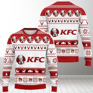 クリスマス KFC セーター、KFC クリスマス セーター、ファーストフード クリスマス セーター、ケンタッキーフライドチキン アグリー セーター、女性用・男性用クリスマス セーター