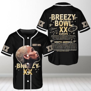 Chris Brown Breezy Bowl Baseball Jersey, Breezy Bowl XX 2025 Jersey Shirt, Breezy Bowl Tour XX Shirt, Chris Brown Tour Baseball Shirt