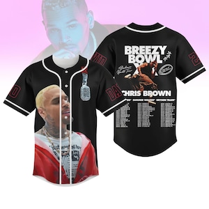 Personalized Chris Brown Tour Baseball Jersey, Breezy Bowl XX 2025 Shirt, Chris Brown Baseball Shirt, Breezy Bowl Jersey, Gift For Fans