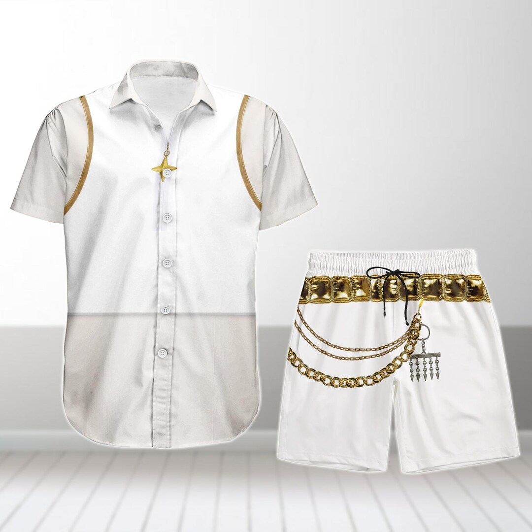 Rumi Cosplay Costume, Golden Rumi Button Shirt, Unisex Shorts, Kpop ...