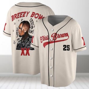 Custom Chris Brown Tour Jersey, Breezy Bowl Baseball Jersey, Breezy Bowl XX 2025 Shirt, Chris Brown Fan, Breezy Bowl Baseball Shirt
