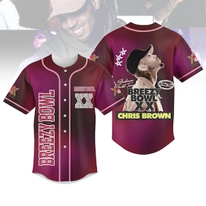 Chris Brown Breezy Bowl Baseball Jersey, Chris Brown Tour Baseball Shirt, Breezy Bowl XX 2025 Shirt, Chris Brown Fan, Breezy Bowl Shirt