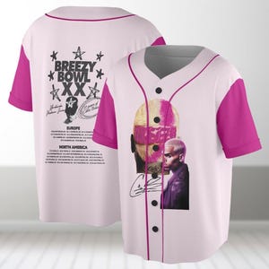 Chris Brown Breezy Bowl Baseball Jersey, Breezy Bowl XX 2025 Baseball Shirt, Breezy Bowl Tour XX Jersey Shirt, Chris Brown Tour Shirt