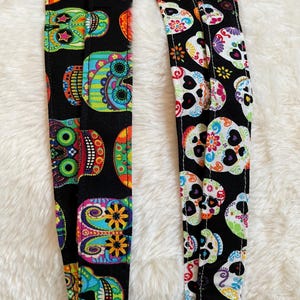 Dia De Muertos Lanyard. Day of the Dead Sugar Skull.