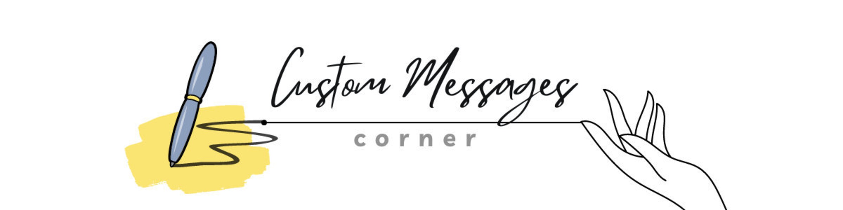 CustomMessageCorner - Etsy
