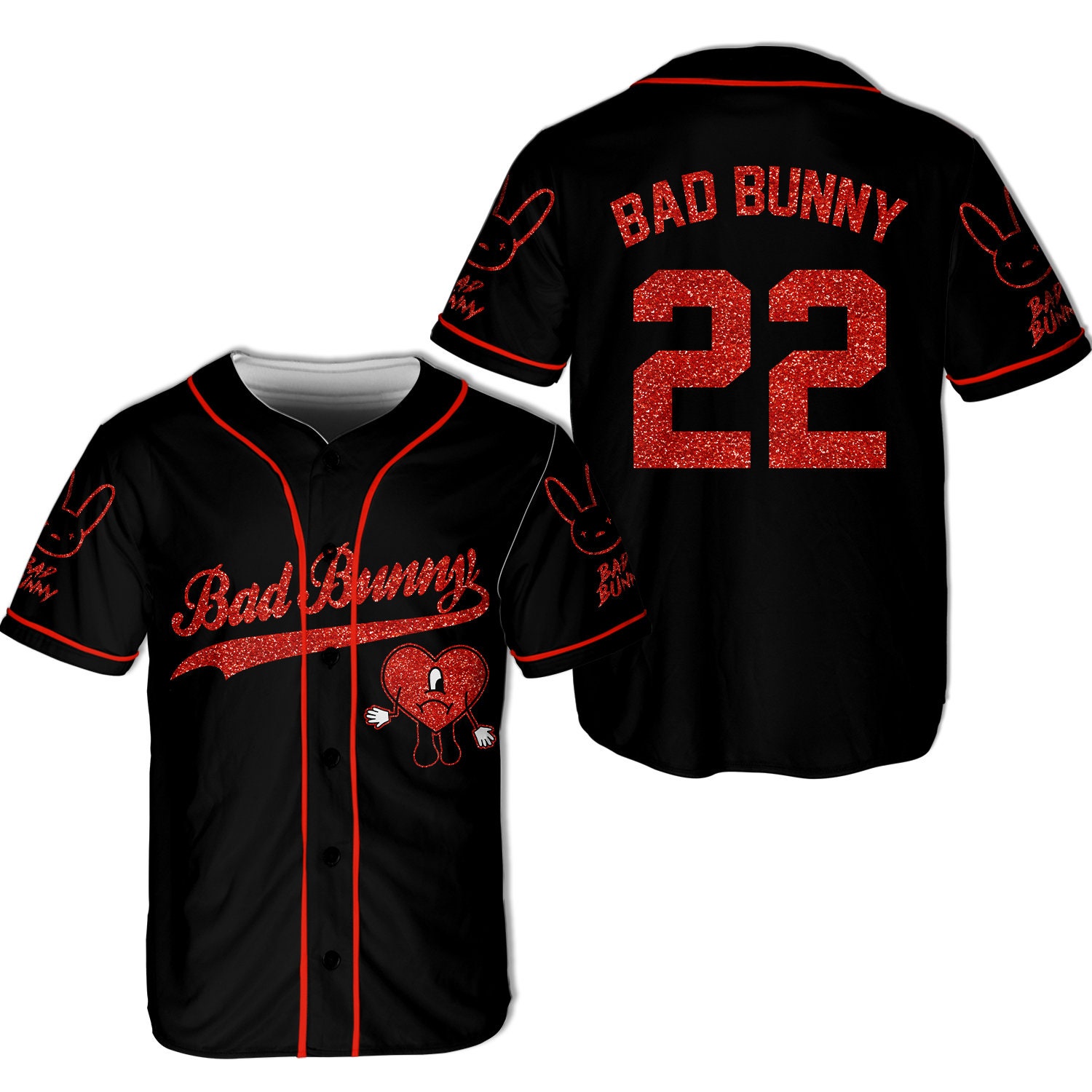 Bad Bunnyy 2022 Baseball Jersey, PR Puerto Rico Baseball Jersey, Bad