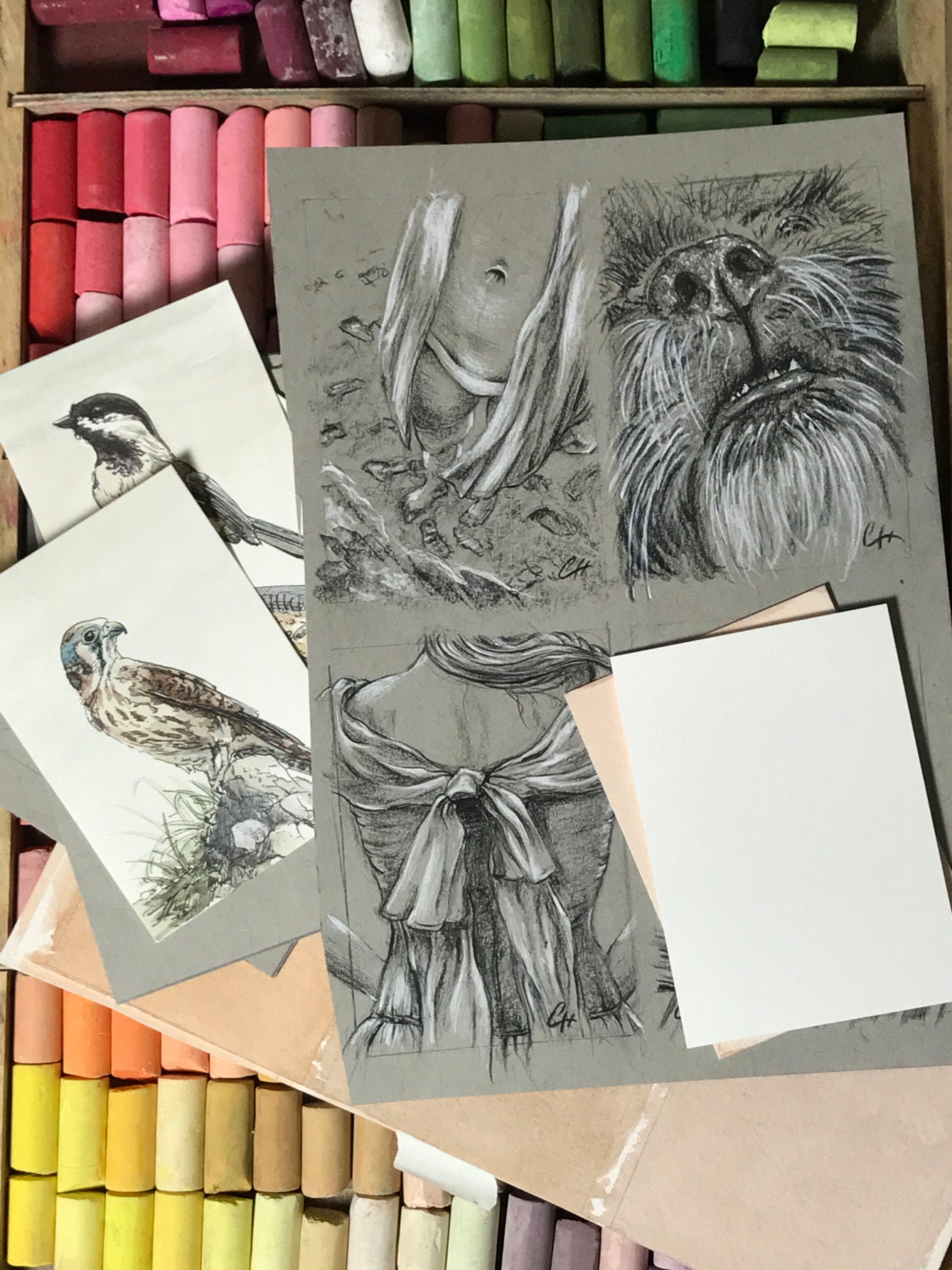 Random Original Artwork Art Trading Card Size 2 5x3 5 Etsy