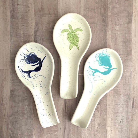 Spoon Rest. Sea Turtle. Jellyfish. Circle. Lighthouse. Etsy