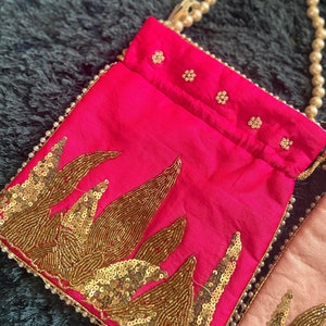 Pink potli  bag