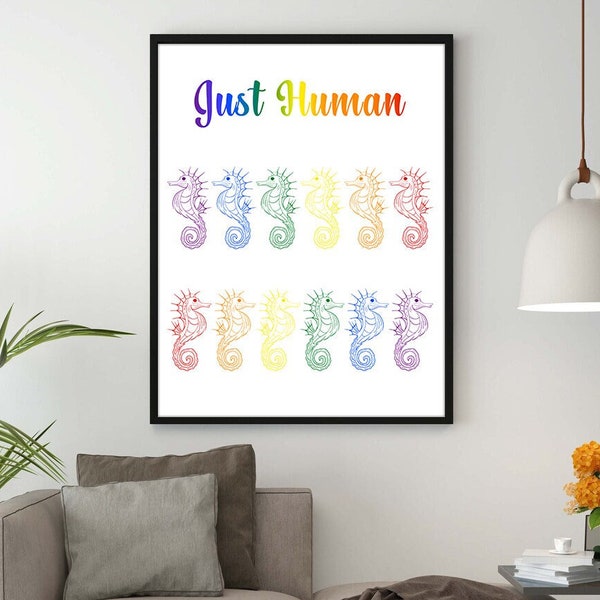 Subtle pride line art, LGBTQ gift, LGBT pride decor, pride wall art, lgbtq wall art