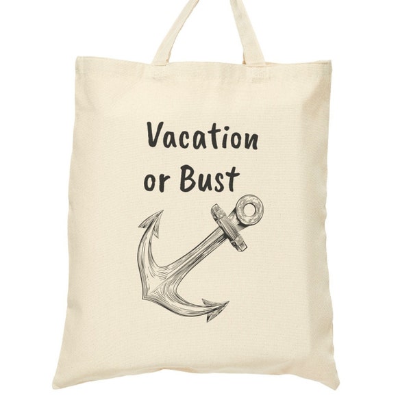 Personalized Vacation Essentials: Cotton Canvas Tote Bag for Beach Trips and Travel - Eco-Friendly, Reusable, and Stylish