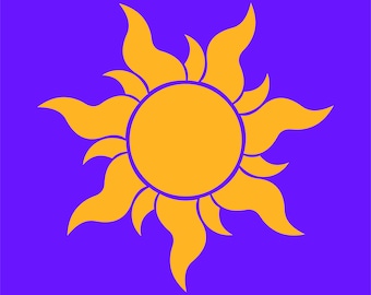 Tangled Sun Symbol SVG | Decals | Sticker | Movies, TV, Theme Park