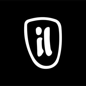 May include: White logo with the letters "il" inside a rounded shield shape.