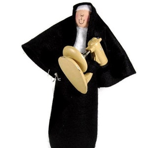 Funny Nun doll, woman baker, baking enthusiast, fun Catholic gift, woman with baking mixer, kitchen decor, Sister Brigitte Bardough image 1