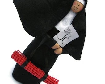 Funny Nun doll Catholic gift -yoga loving sister -Sister Maddie Tate