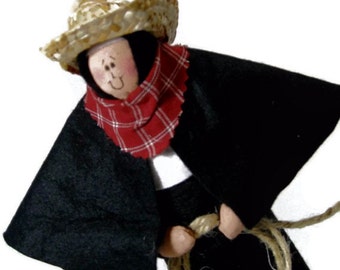 SALE! Catholic Gift Nun Doll-Catholic humor "Bonunza"--The Sister who loves the west