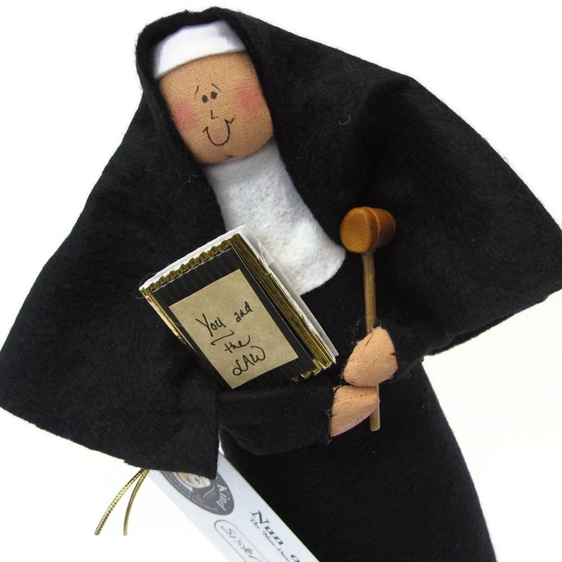 Nun Doll Catholic Gift sister Delia Justice the Etsy