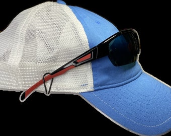 Baseball hat sunglasses holder