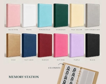 Photo Booth Photo Strip Album, Holds 100 Photo Strips 2x6 & 2x8 Photo Booth Picture Book, Wedding Guest Book Alternative 20 sleeves included