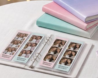 Photo Booth-fotoalbum - voor bruiloft of feest - biedt plaats aan 100 Photobooth-fotostrips van 2 x 8 en 2 x 6 - inschuiven