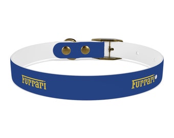 Tema Ferrari - Collare per cani (Furrari) - Miami GP 2024 Edizione limitata (Blu)