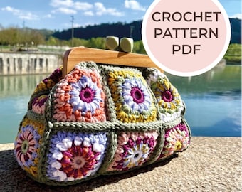 Crochet Bag Granny Square Digital Pattern Pdf