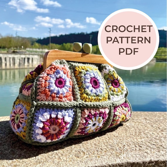 Granny Square Crochet Bag Digital Pattern Pdf