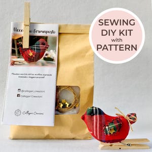 DIY Kit Materialen Vogel Tijdelijke aanduiding in creatieve naaistof