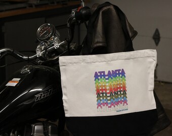 Rainbow Atlanta Tote Bag | Have Courage Choose Kindness | Double-Sided Pride Tote | Georgia Pride Bag