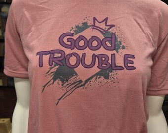 Good Trouble - Trans Joy Dri-Power T-Shirt – Moisture-Wicking, Breathable, Athletic Fit