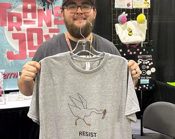 Resist Untitled Goose Shirt - Trans Joy Dri-Power T-Shirt – Moisture-Wicking, Breathable, Athletic Fit
