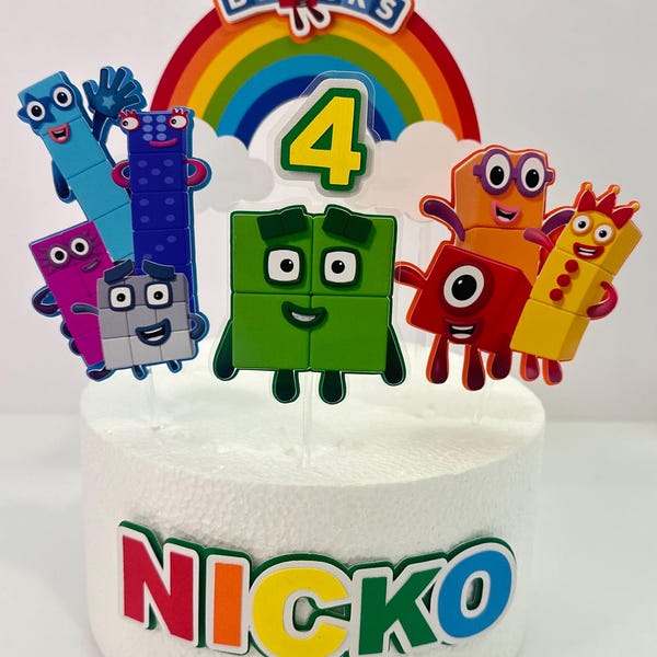 Number cake topper