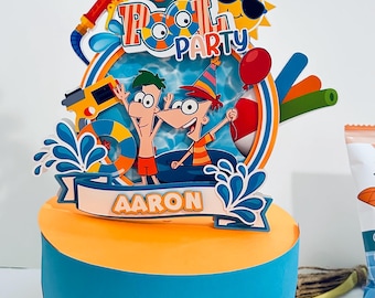 Phineas and Ferd cake topper/ Phineas and Ferb party decorations/ Perry the Platypus