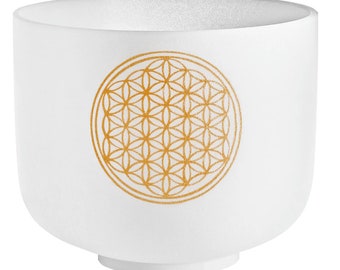 Meinl Sonic Energy Crystal Singing Bowl, Flower of Life 128 Hz, 8" / 20 cm