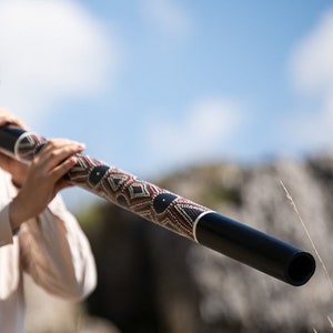 Didgeridoo Bamboo Style Organic Hand Painted image 1