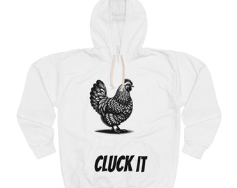 Unisex Pullover Hoodie (AOP) Chicken "Cluck It"