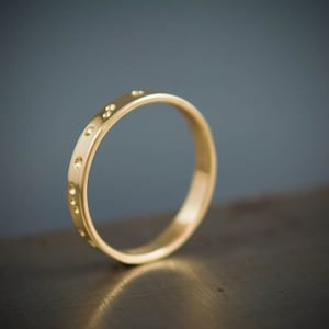 Womens Modern Wedding Band 14k Brushed Gold Minimalist Ring Unique Wedding Ring Solid Gold Ring Gift For Her image 5