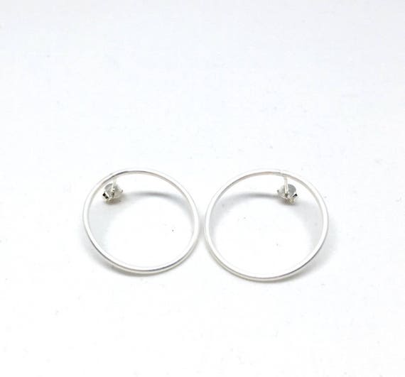 big silver stud earrings