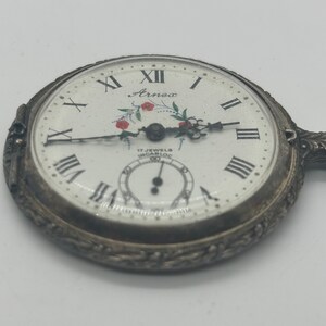 Vintage Rare Arnex 17 Jewels Incabloc Swiss Made Antique Pocket Watch image 3