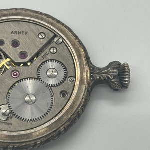 Vintage Rare Arnex 17 Jewels Incabloc Swiss Made Antique Pocket Watch image 9