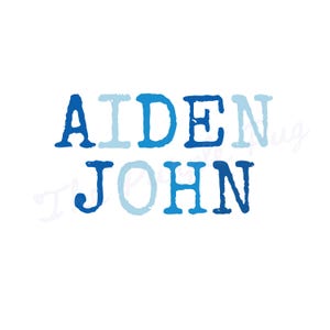 Nome personalizado para meninos em tons de azul PNG, aniversário, berçário, camisetas, primos, presente para irmãos, arquivo digital, carros, caminhões, trens, volta às aulas