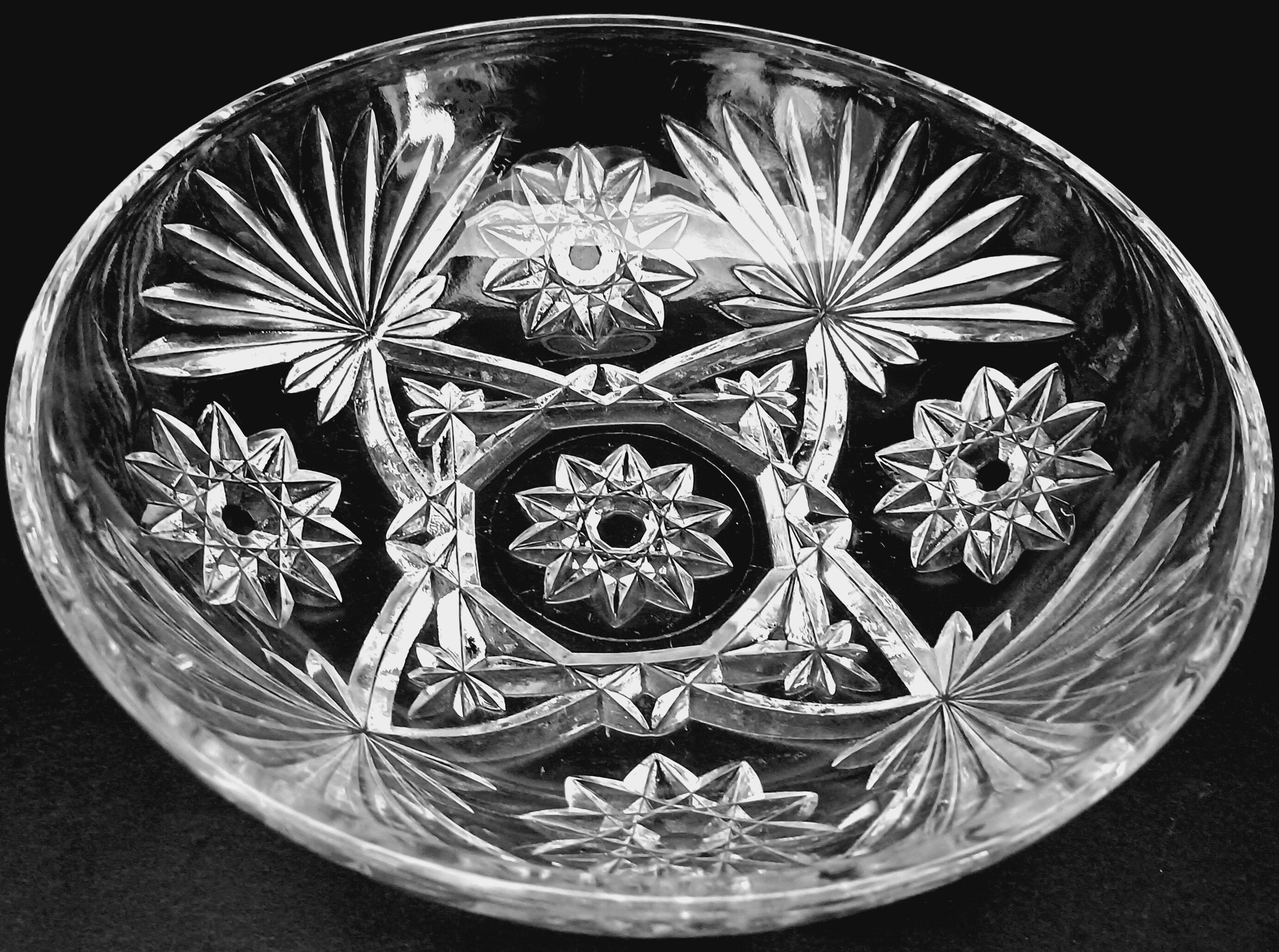 Anchor Hocking Large Candy Dish With Lid - Early American Prescut Clear ...