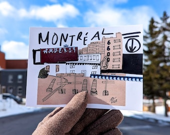Carte postale paysage urbain de Montréal