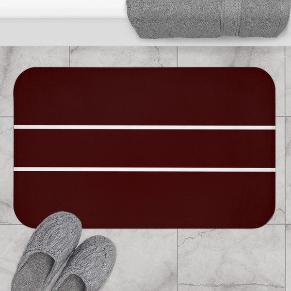 Memory Foam Bath Mat Rug Burgundy Ultra Soft Non-Slip Bathroom Rugs Water Absorbent Machine Washable Bath Rug for Bathroom, Shower and Tub